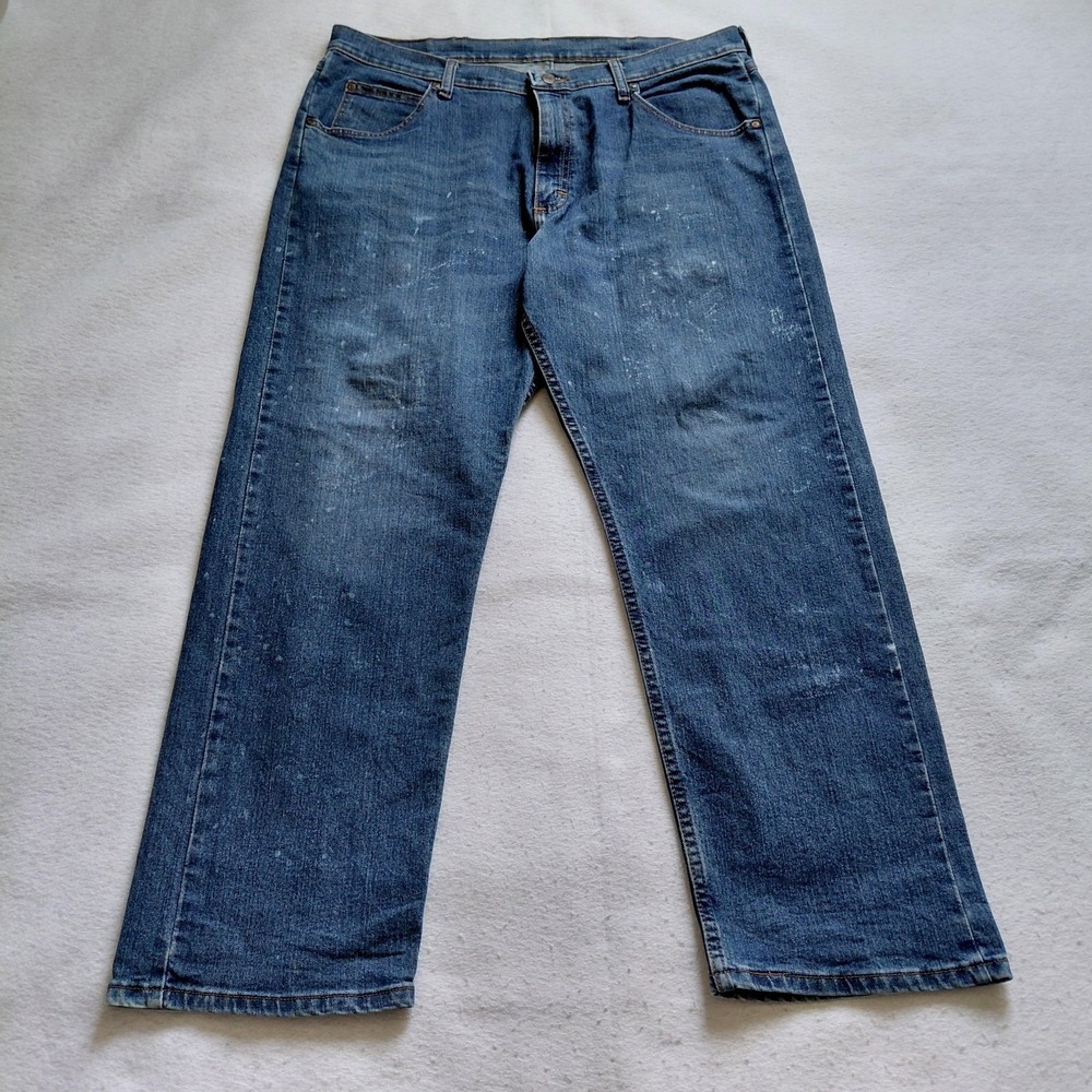 VTG Wrangler Premium Quality Jeans Mens 36x29 Relaxed Fit Denim Comfort Stretch